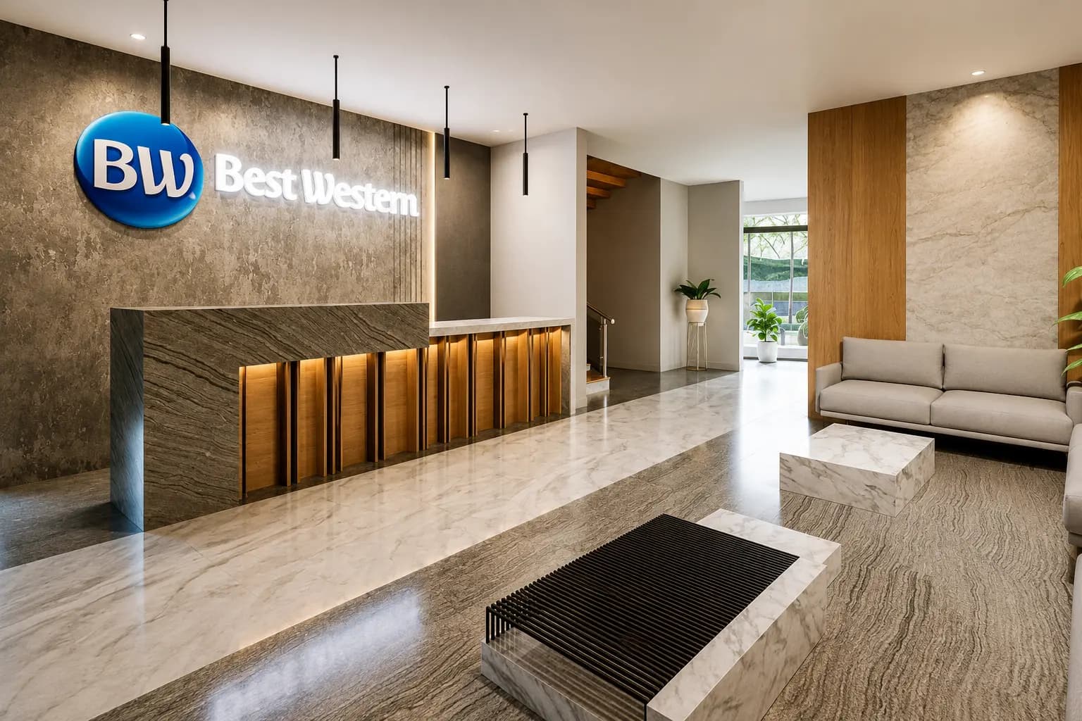 Hotel Lobby Area Design