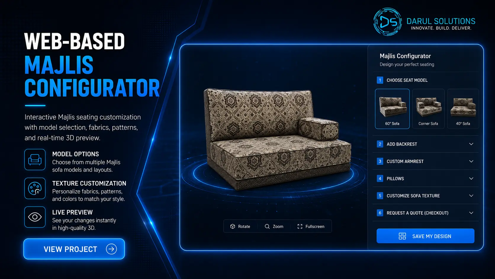 Majlis Arabian Living Room Configurator